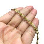 Galão Aljofre Trabalhado Flor 4mm Dourado - Metro - Imagem 5