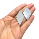 Paête Pastilha Losango C/ 4 Furos Prata - 20 Gramas - Imagem 2