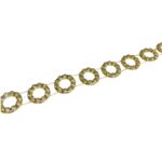 Galão Aljofre 15mm Trabalhado C/ Strass Dourado - Metro - Imagem 3