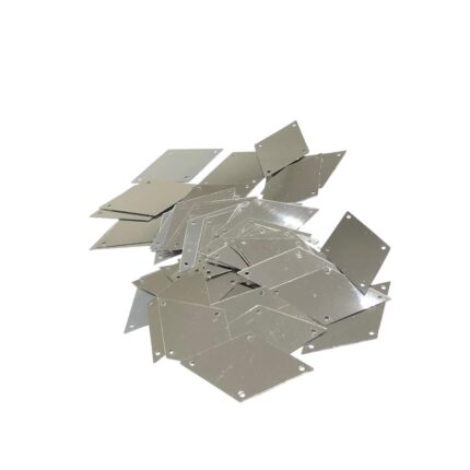 Paête Pastilha Losango C/ 4 Furos Prata - 20 Gramas