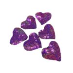 Aplique Coração C/ Lantejoula 5cm - 1 Und - Imagem 3