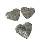 Aplique Coração C/ Lantejoula 5cm – 1 Und