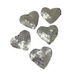 Aplique Coração C/ Lantejoula 5cm – 1 Und - Imagem 3