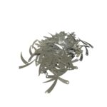 Paetê Chifre Pvc 4x32mm Prata - 20 Gramas