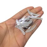 Paetê Chifre Pvc 4x32mm Prata - 20 Gramas - Imagem 2