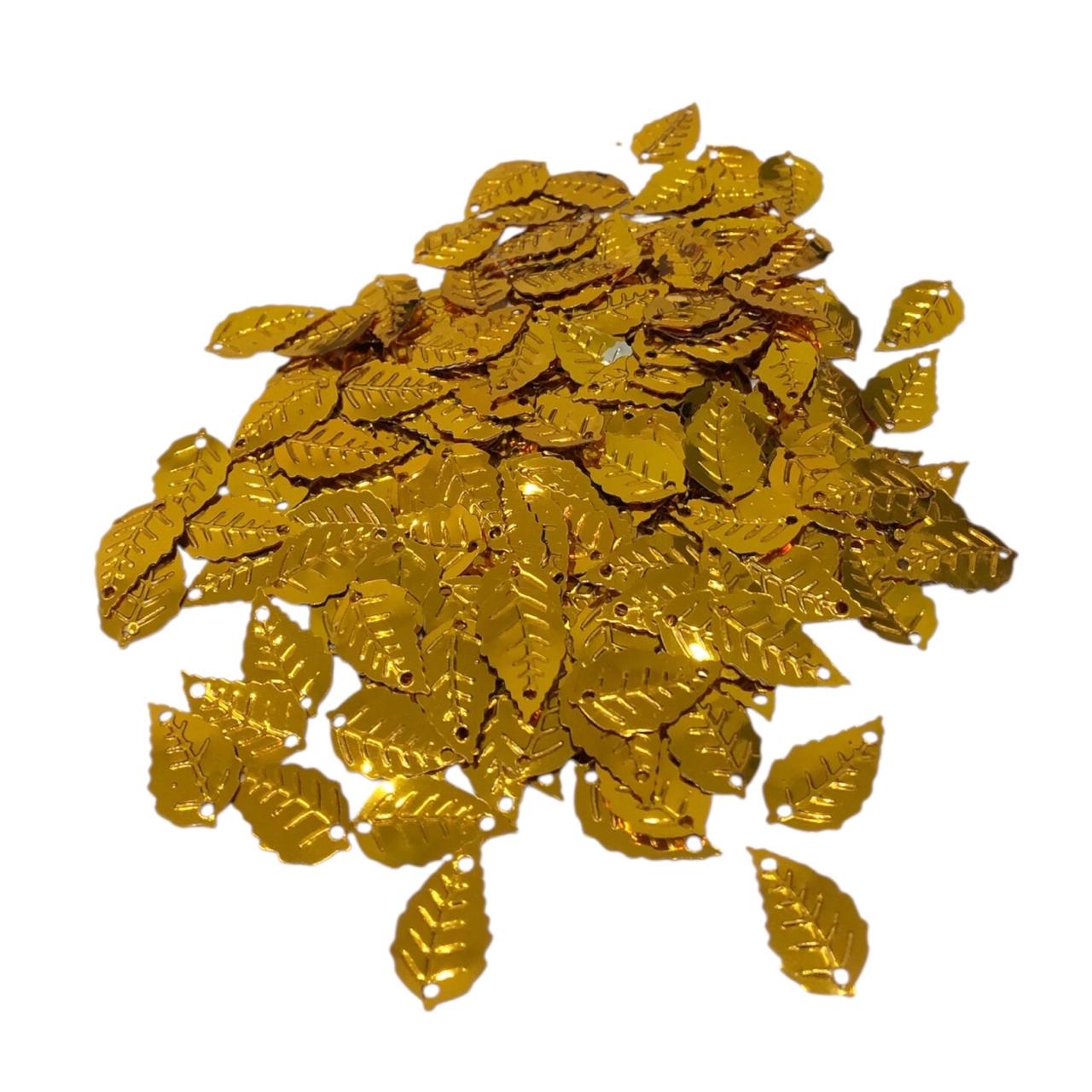 WhatsApp Image 2026-01-22 at 16.37.18 Pingente Folha Pvc 12x18mm C/ 2 Furos Dourado - 20 Gramas - Imagem 1