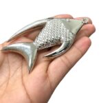 Pingente Peixe 93mm Abs Trabalhado  Níquel - 1 Und - Imagem 4