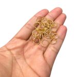 Argola Alumínio 8mm Dourado – 20 Gramas - Imagem 2