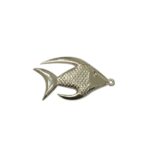 Pingente Peixe 93mm Abs Trabalhado  Níquel - 1 Und
