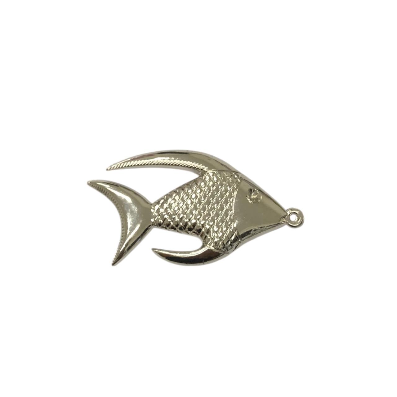WhatsApp Image 2026-01-23 at 09.12.07 (7) Pingente Peixe 93mm Abs Trabalhado Níquel - 1 Und - Imagem 1