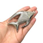 Pingente Peixe 93mm Abs Trabalhado  Níquel - 1 Und - Imagem 2