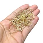 Argola Alumínio 10mm Dourado - 20 Gramas - Imagem 2