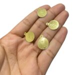 Pingente Moeda Cigana 13mm Dourado - 20 Gramas - Imagem 2