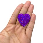 Paetê Pastilha Coração 33mm Holográfica – 20 Gramas - Imagem 2