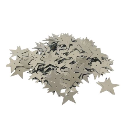 Paetê Pastilha Estrela 26mm C/ Furo No Meio - 20 Gramas