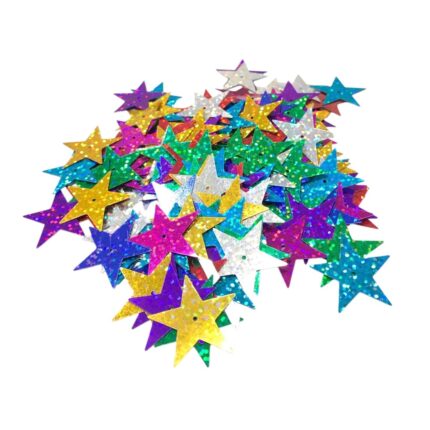 Paetê Pastilha Estrela 26mm C/ Furo No Meio – 20 Gramas