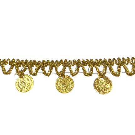 Galão Franja 3cm C/ Medalha Cigana - Metro