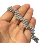 Galão Passamanaria 2cm C/ Strass Abs Níquel - Metro - Imagem 4