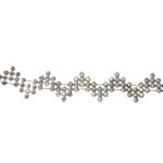 Galão Passamanaria 2cm C/ Strass Abs Níquel - Metro