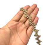 Galão Passamanaria 2cm C/ Strass Abs Dourado - Metro - Imagem 2