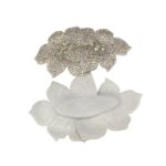 Aplique Flor C/Strass 10cm Branco – 1 Und - Imagem 3
