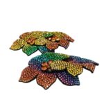 Aplique Flor C/Strass 10cm Colorido – 1 Und - Imagem 3