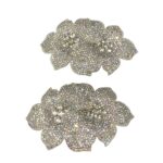Aplique Flor C/Strass 10cm Branco – 1 Und