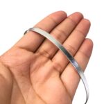 Couro Sintético Achatado 5mm Metalizada Níquel - Metro - Imagem 3