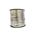 Couro Sintético Achatado 5mm Metalizada Níquel - Metro