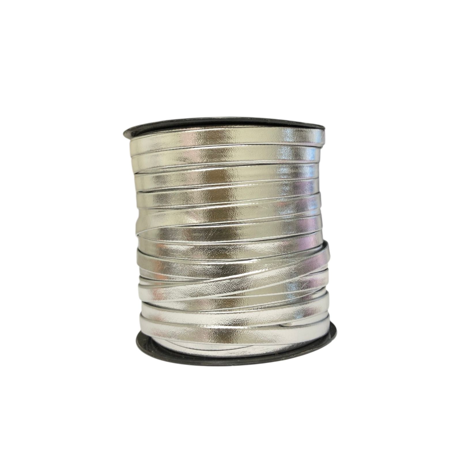 WhatsApp Image 2026-01-31 at 09.23.04 Couro Sintético Achatado 5mm Metalizada Níquel - Metro - Imagem 1