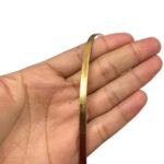 Couro Sintético Achatado 5mm Metalizada Dourado – Metro - Imagem 2