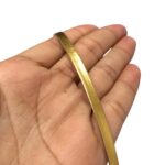 Couro Sintético Achatado 5mm Metalizada Dourado – Metro - Imagem 3