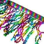 Galão Franja Paetê Lantejoula 15cm Colorido  – Metro - Imagem 3