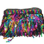 Galão Franja Paetê Lantejoula 15cm Colorido  – Metro