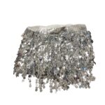 Galão Franja Paetê Lantejoula 15cm Preta – Metro