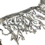 Galão Franja Paetê Lantejoula 15cm Preta – Metro - Imagem 3