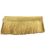 Galão Franja Trabalhado 8cm Dourado - Metro