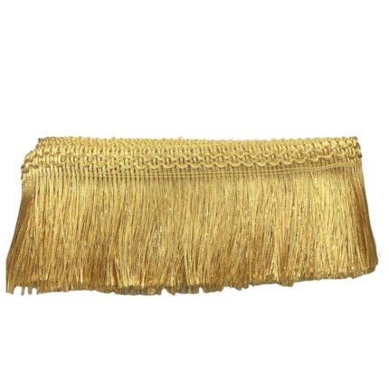 Galão Franja Trabalhado 8cm Dourado - Metro
