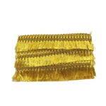 Galão Franja Metalizada 4cm Dourado - Metro
