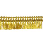 Galão Franja Metalizada 4cm Dourado - Metro - Imagem 3