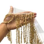 Galão Franja Paetê C/Vidrilho 17cm Dourado - Metro - Imagem 2