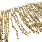 Galão Franja Paetê C/Vidrilho 17cm Dourado - Metro - Imagem 3