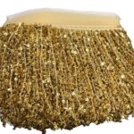 Galão Franja Paetê C/Vidrilho 17cm Dourado - Metro