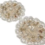 Aplique Flor 8,5cm Crochê C/Pedraria - 1 Und - Imagem 4