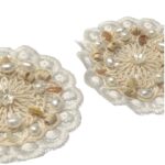 Aplique Flor 8,5cm Crochê C/Pedraria - 1 Und - Imagem 3