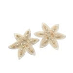 Aplique Estrela 8cm Crochê C/Pedraria - 1 Und