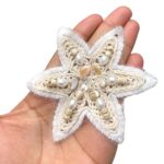 Aplique Estrela 8cm Crochê C/Pedraria - 1 Und - Imagem 2