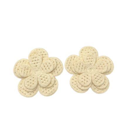 Aplique Flor 8cm Crochê – 1 Und