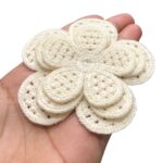 Aplique Flor 8cm Crochê – 1 Und - Imagem 4
