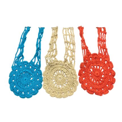 Aplique Flor 42cm Crochê - 1 Und